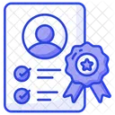 Employee Certificate Diploma Icon