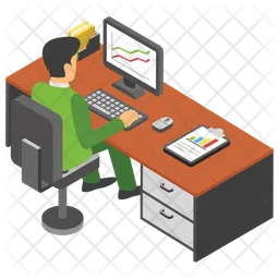 Employee Desk  Icon