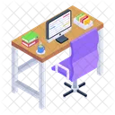 Place Of Work Workspace Employee Desk Icon