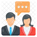 Employee Discussion Staff Meeting Team Discussion Icon