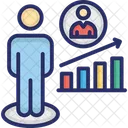 Employee Growth Growth Chart Promotion Icon