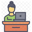 Employee Desk Table Icon