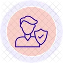 Employee Insurance Line Icon Icon