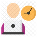 Employee Job Hour Icon