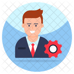 Employee Management Icon - Download in Rounded Style