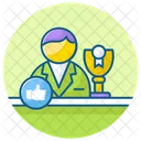 Employee Of The Month Employee Appraisal Employee Trophy Icon