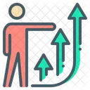 Growth Person Chart Icon