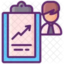 Employee Performance Employee Growth Performance Graph Icon