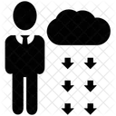 Man Cloud Falling Icon