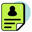 Employee Profile Resume Cv Icon