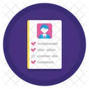 Employee Qualification Qualification Verified Person Icon