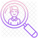 Employee Search Recruitment Human Resource Icon
