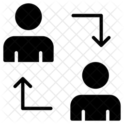 Employee Swapping Icon - Download In Glyph Style