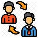 Employee Swapping Promoted Employee Icon