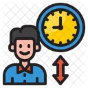 Employee Time Man Watch Icon