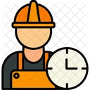 Time Clock Employee Icon