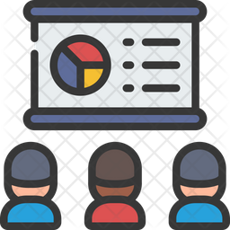 Employee Training Icon - Download in Colored Outline Style