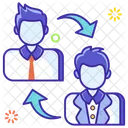 Employee Transfer Employee Swipe Employee Replacement Icon