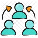Employee Transfer Human Resource Management Staff Movement Icon