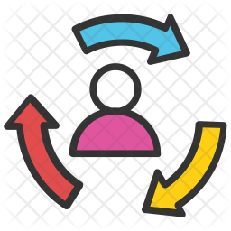 Employee Turnover Icon - Download in Colored Outline Style