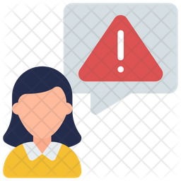 Employee Warning Icon - Download in Flat Style