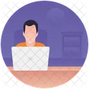 Employee Working Working Time Working Person Icon