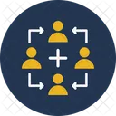 Employees Group Information Flow Icon