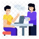 Employees Discussion Office Meeting Colleagues Talking Icon