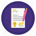 Employment Contract Aggrement Job Icon