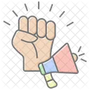 Empowerment Advocate Lineal Color Icon Symbol