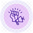 Empowerment Befurworter Liniensymbol Symbol