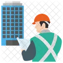 Empreiteiro De Construcao Engenheiro Civil Planejamento De Construcao Icon