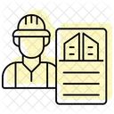 Contratador De Construcao Cor Sombra Icone De Linha Fina Icon