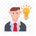 Hombre De Negocios Con Idea Idea De Negocio Hombre De Negocios Icono