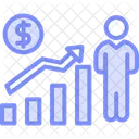 Crescimento do empresário  Ícone