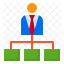 Fluxograma Diagrama Homem De Negocios Ícone
