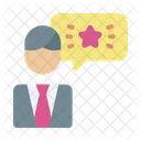 Empresario Motivador Publicidad Icono