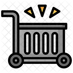 Empty Cart Icon - Download in Colored Outline Style