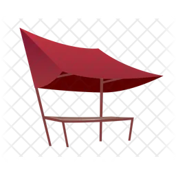 Empty Red Tent  Icon