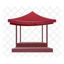 Empty Red Tent Market  Icon
