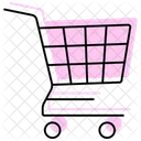 Empty Shopping Cart Color Shadow Thinline Icon Icône