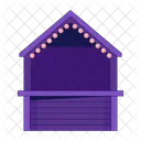 Fairground Booth Fair Showcase Street Kiosk Icon