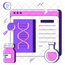 ADN En Ligne Acide Desoxyribonucleique Brin D ADN Icône