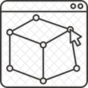 En línea 3D  Icono
