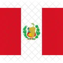 Pe Peru Banderas Iso Icono