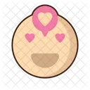 Enamorado Emoji Asombrado Icono