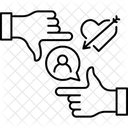 Cadrage Des Mains Geste De La Main Concentration Sur Lamour Icône
