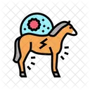 Encefalitis Equina Caballo Encefalitis Icon