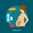 Pragnant Enceinte Boire Icône