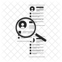 Candidato Busqueda Lupa Icono